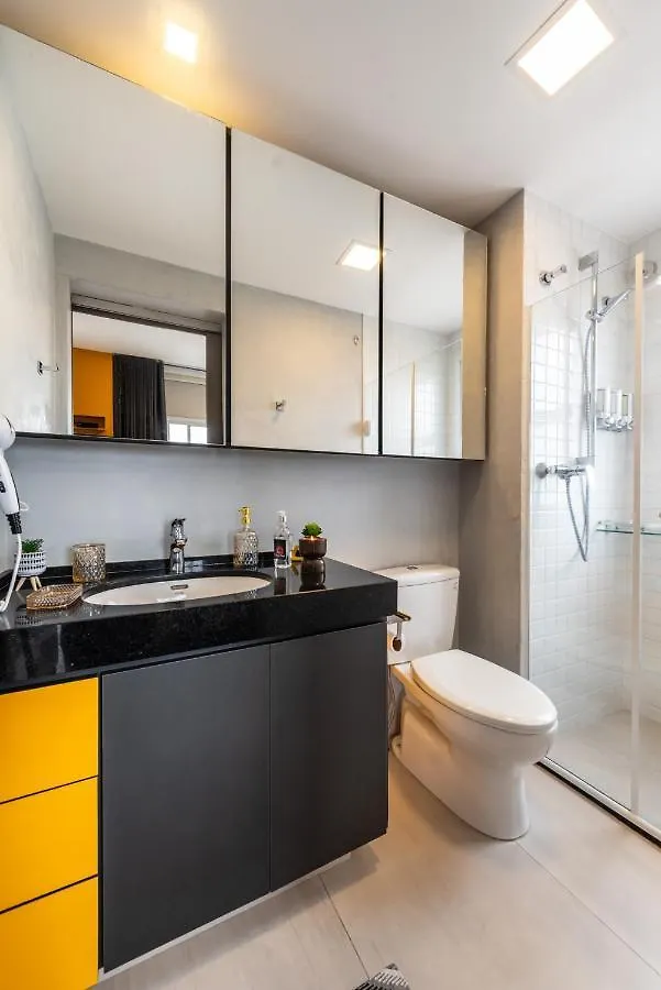 Apartment Homelike Faria Lima: Urban Oasis with City Views and Pool Sao Paulo