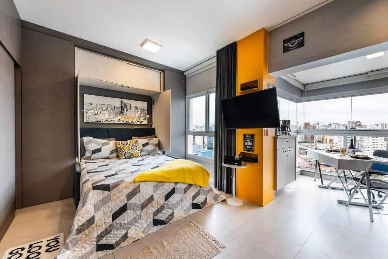 Apartment Homelike Faria Lima: Urban Oasis with City Views and Pool Sao Paulo